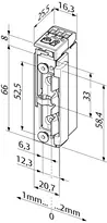 Technical drawing Electric strike 118F.24-----###