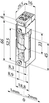 Technical drawing Electric strike 138RR-------###