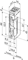 Technical drawing Electric strike 118RRE------###