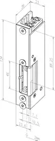 Technical drawing Electric strike 131FF-------###