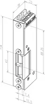 Technical drawing Electric strike 131RR-------###