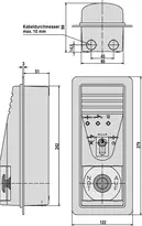 Technical drawing Flush-mounted control terminal model 1340 1340-21_15