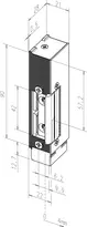 Technical drawing Electric strike 342U--------###