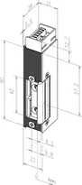 Technical drawing Electric strike 142US-------###