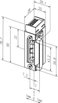 Technical drawing Electric strike 143.10------###
