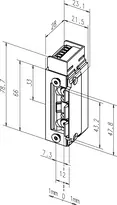 Technical drawing Electric strike 143.13------###
