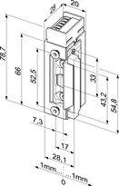 Technical drawing Electric strike 143.20------###