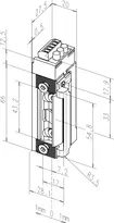 Technical drawing Electric strike 143.21------###