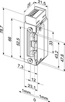Technical drawing Electric strike 143.23------###