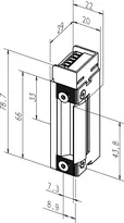 Technical drawing Electric strike 143RF-------###