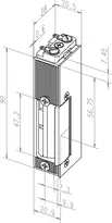 Technical drawing Electric strike 34SF--------###