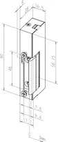Technical drawing Electric strike 19V---------###
