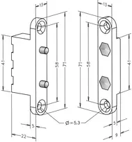 Technical drawing Current transmitter 2-pin model 10305 10305