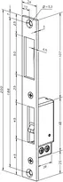 Technical drawing Bolt switch contact 875 with striking plate 875-10-29440