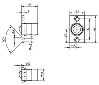 Technical drawing Conical contact model 10405.10 10405.10