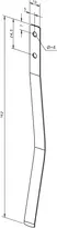 Technical drawing Throw-open spring model 1020 1020---------00