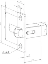 Technical drawing Ejector model 1023 1023---------00