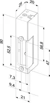 Technical drawing Electric strike 24----------###