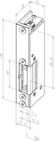 Technical drawing Electric strike 331UF-------###