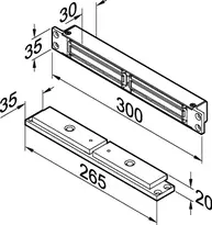 Technical drawing Compact Holding Magnet Model 827H 827H------44F90