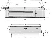 Technical drawing Surface holding magnet 828 828-------44F90