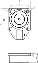 Technical drawing Magnet Model 830 A 830xxA