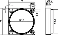Technical drawing Counter holding plate 838-2 838-2--------00
