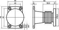 Technical drawing Counter holding plate 838-2P 838-2P-------00