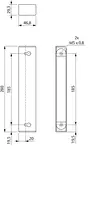 Technical drawing Mounting case for flate strike plate long (model 843ZY) 843ZY-4-2----35