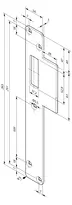 Strike plate, model 844L4SBL
