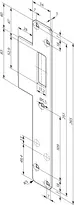 Strike plate, model 844L4SBL