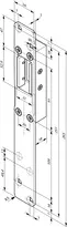 Strike plate, model 844L4SBL