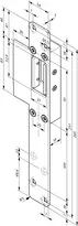 Strike plate, model 844L4SBL