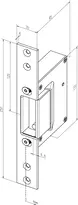 Technical drawing Electric strike 9104.80-----###