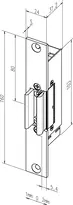 Technical drawing Electric strike 914U-09-----Q91