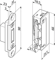 Technical drawing Supplementary locking system 9318--------###