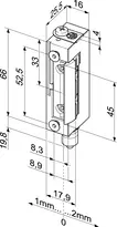 Technical drawing Pneumatic strike EX138P-------01