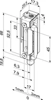 Technical drawing Pneumatic strike EX138P1------01