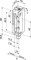 Technical drawing Pneumatic strike EX118P3------01