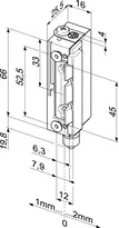 Technical drawing Pneumatic strike EX118P4------01