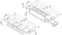Technical drawing Mini-shear-magnet MAGS1600MM-----