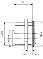 Technical drawing Locking lever cylinder - system P0 P043