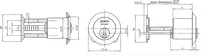 Technical drawing External cylinder .050