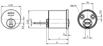 Technical drawing External cylinder .063