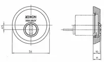 Technical drawing Cylinder cover 1086