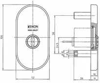 Technical drawing Cylinder cover 1087
