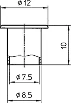 Technical drawing Escutcheon tube 1207
