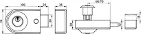 Technical drawing Kastenriegelschloss - System SK6 Z133