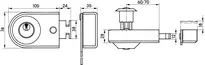 Technical drawing Kastenriegelschloss - System SK6 Z136