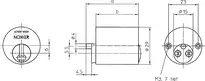 Technical drawing Internal Cylinder - system SK6 Z152